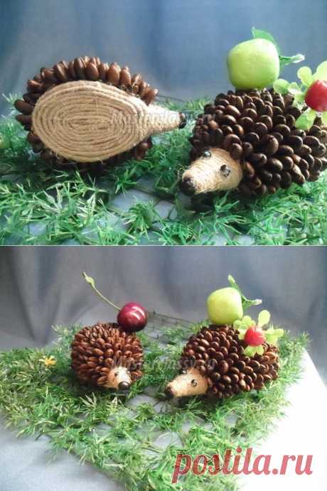 Поделка из кофейных зерен &quot;Ароматные кофейные ежики&quot;. Мастер-класс