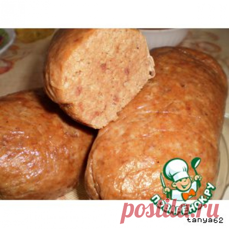 Домашняя печеночно-мясная колбаса - кулинарный рецепт