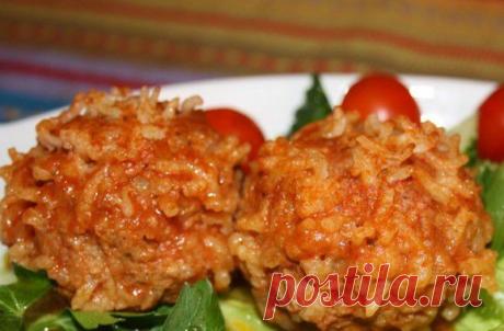 Мясное блюдо ежики. Кулинарный рецепт