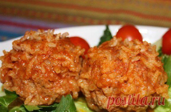 Мясное блюдо ежики. Кулинарный рецепт