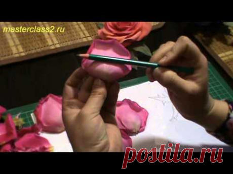 Цветы из ткани. Создание выкройки для розы из ткани (handmade)