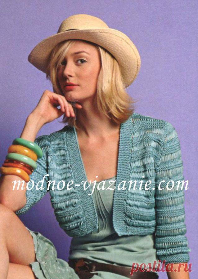 Болеро с рукавами три четверти