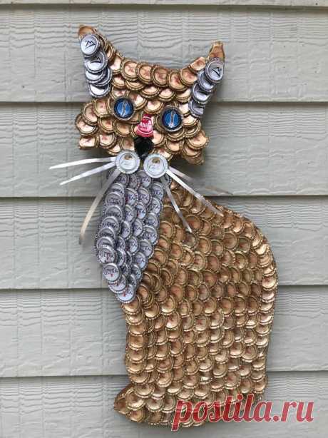 Botella Cap Art-elegante gato | Etsy