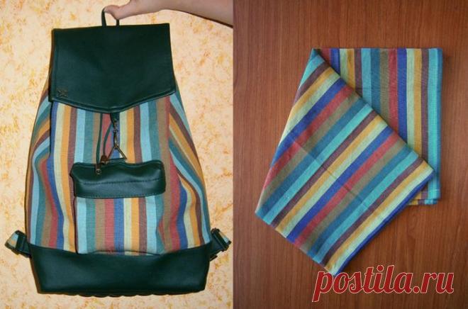 РЮКЗАК ИЗ КУХОННОГО ПОЛОТЕНЦА (люблю PHILIPS).