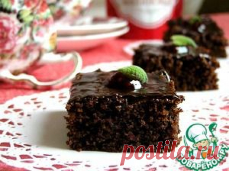 Брауни с малиновым джемом - кулинарный рецепт