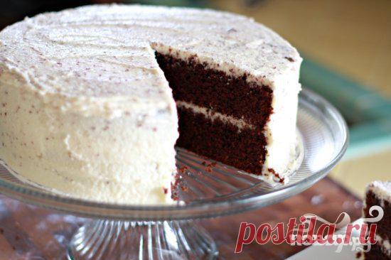 Шоколадный торт со сливочной глазурью - пошаговый кулинарный рецепт на Повар.ру
