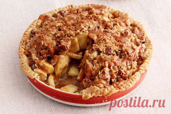Яблочный пирог с карамелью — ДОМАШНИЕ