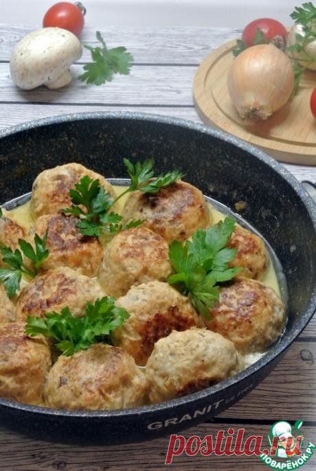 Куриные шарики с грибами и капустой – кулинарный рецепт