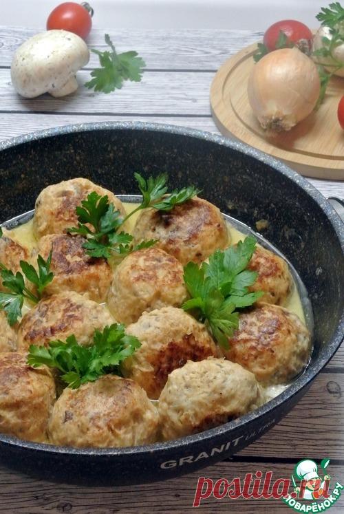 Куриные шарики с грибами и капустой – кулинарный рецепт