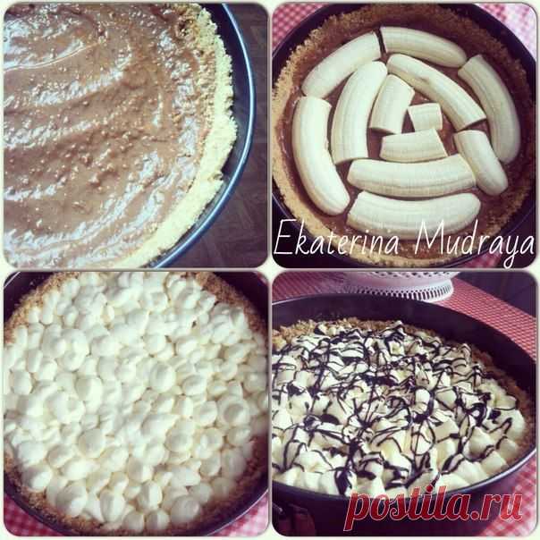 "Banoffee pie" - настоящее банановое блаженство. | Готовим вместе