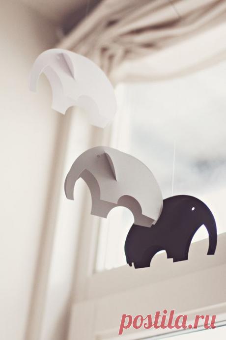 Бумажные слоники... E is for Elephant