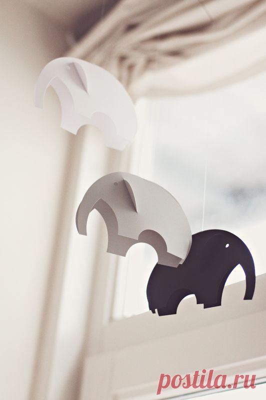 Бумажные слоники... E is for Elephant