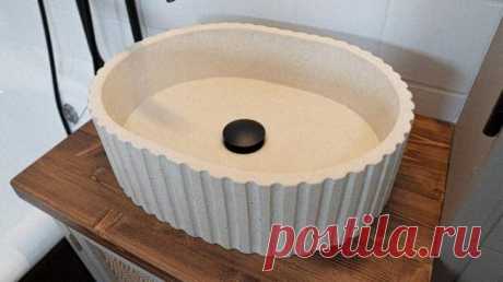 Оригинальная раковина из бетона