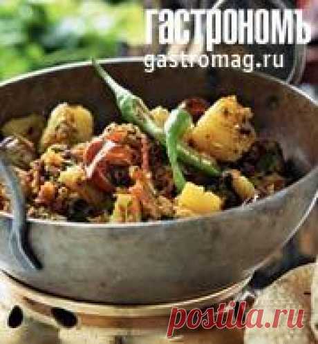 Картофель с чечевицей в индийском стиле