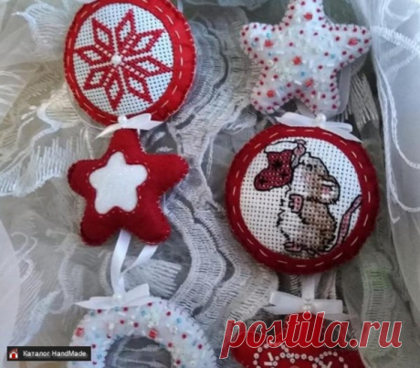 Новогодние игрушки из фетра ручной работы купить в Минске и Беларуси, цены на HandMade