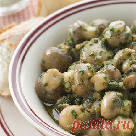 Грибы с чесноком рецепт – вегетарианская еда: закуски