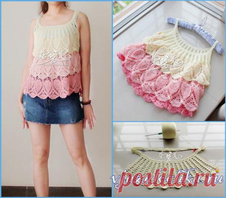 Летний топ крючком «Воздушная нежность»