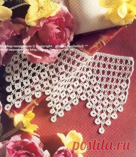 Прошва, кайма, обвязка края крючком ... от Magic Crochet.