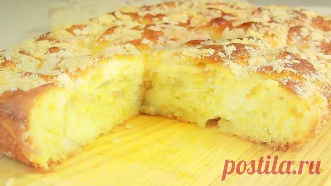 Сказать что это Вкусно - значит ничего не сказать! Сахарный Пирог со Сливками вместо Крема!