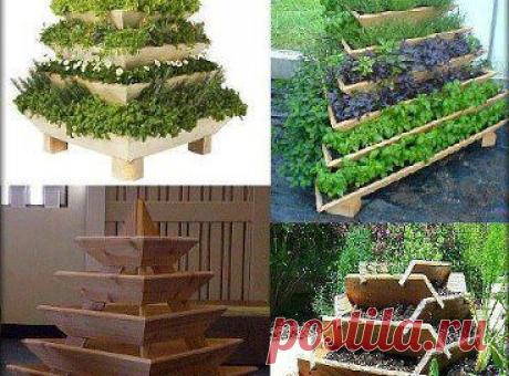 Прекрасная клумба как для цветов, так и зелени. Весьма необычно и много места не будет занимать!