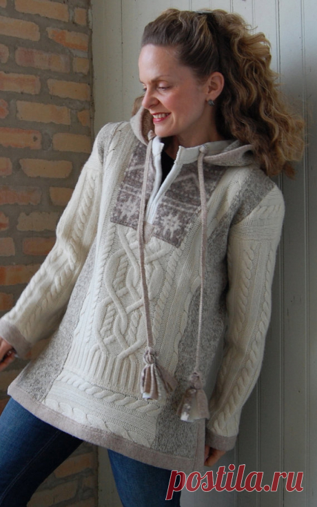 Upcycled clothing Snowlight Hoodie Pullover от FoundryDesign