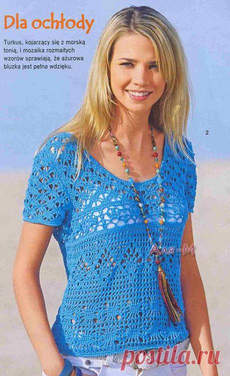 Вязание. Блуза, крючок..