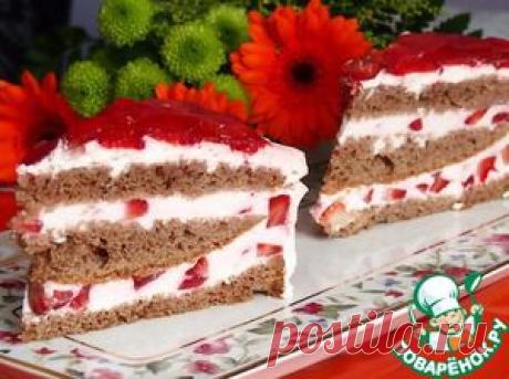 Клубничный торт с желе - кулинарный рецепт