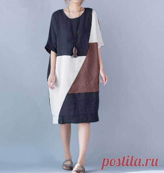 Women Plus size bat sleeve dress large size Pocket Dresses summer Dresses for Women 【Fabric】 Linen, cotton 【Color】 black, white 【Size】 Shoulder does not limit Shoulder + Sleeve 37cm / 14.4  Bust 138cm / 54  Waist 120cm / 47  Length 93cm / 36.3  Hem 110cm / 43   Have any questions please contact me and I will be happy to help you.