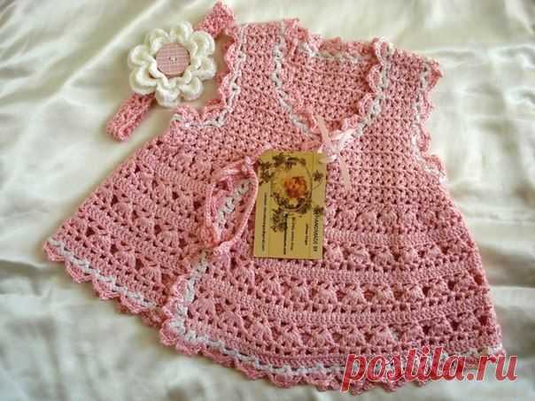 Ажурная кофточка для малышки