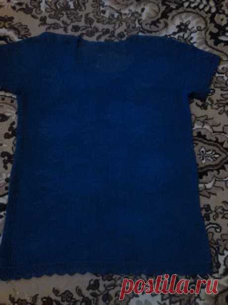 Туника&quot;Васильки&quot;(филейное  вязание)