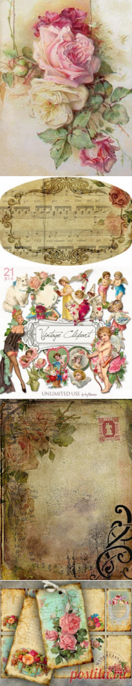 Коллекция картинок: Винтажные картинки, теги, этикетки и фоны из коллекции fljuida