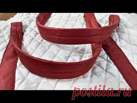 Ручки из ткани с осыпающимися срезами для сумки . DIY Fabric bag handles