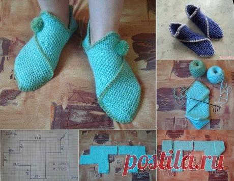 Knitted slippers Chipolino spokes Tutorial | UsefulDIY.com