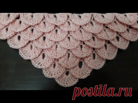 Farklı krokodil şal yapımı #şalmodelleri #örgümodelleri - YouTube