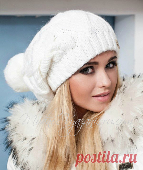 Как связать модную шапку бини спицами - Modnoe Vyazanie ru.com