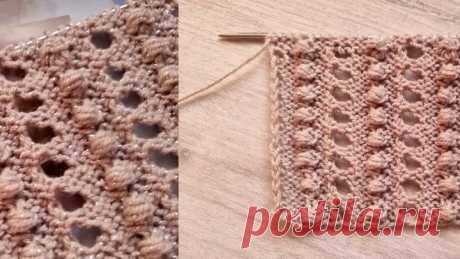 Рельефный узор спицами🧶❤️ "Ножки осьминожки"