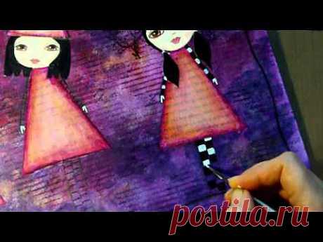 ▶ Mixed Media Painting - Elements Of Magic - YouTube