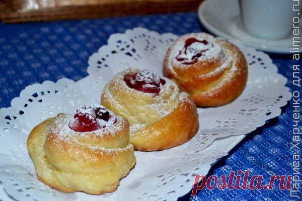 Десертные розочки в тесте