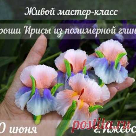 📢Ижевск, не пропусти!!!📢 🌹10 июня пройдет живой мастер-класс по лепке  из полимерной глины от знаменитого мастера - Русалины! 📅 10 июня создаем БРОШИ С ИРИСАМИ. Сложные переходы цвета, трости с прожилками - в двух разных вариантах, для цветов и для листьев. За сам мастер-класс вы успеете сделать две броши, а кто будет очень стараться, еще успеет сделать и красивые серьги к ним!

Группа – максимум 8 человек. Стоимость обучения – 2700 руб. (материалы, фурнитура входят в ...