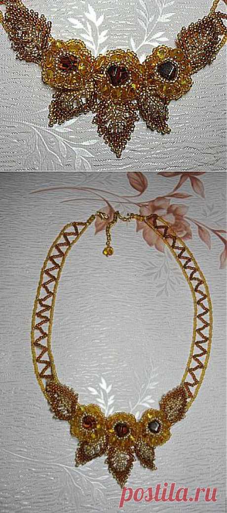 МК колье &quot;Янтарный сад&quot; - Ярмарка Мастеров - ручная работа, handmade