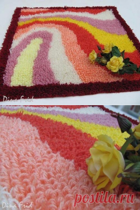 Пушистый коврик своими руками. Мастер-класс - Nebka.Ru