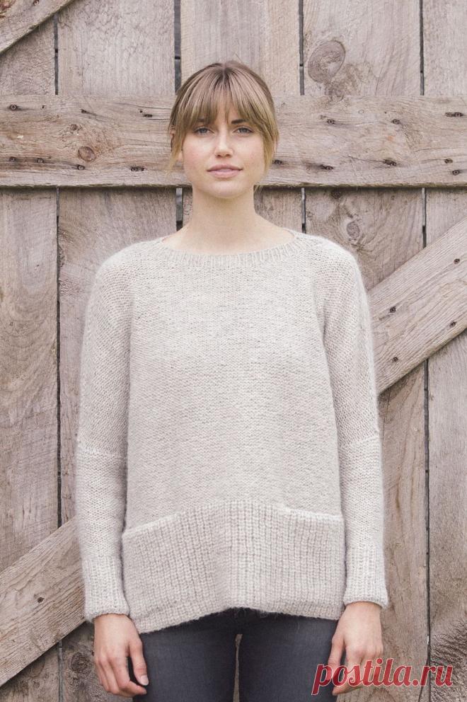 Свободный модный пуловер 