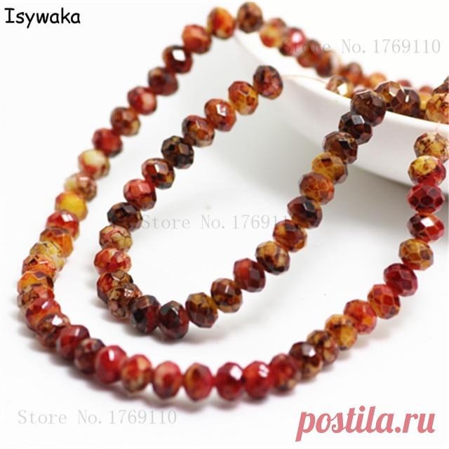 Австрийские граненые стеклянные бусины Isywaka, 4x6 мм, 50 шт., круглые бусины с отверстием для бижутерии, № 31r6 | Украшения и аксессуары | АлиЭкспресс