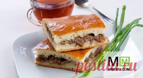 Рецепт: ПИРОГ С МЯСОМ ИЗ ДРОЖЖЕВОГО ТЕСТА