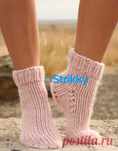 Носки «Для новичков» из чулочной вязки, от Drops Design, вязаные спицами