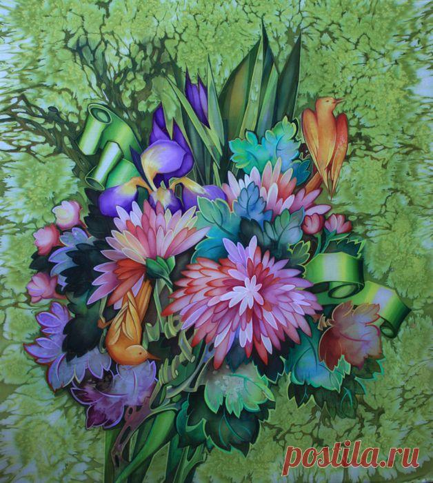 Сказочно красивый батик Елены Дорожкиной..