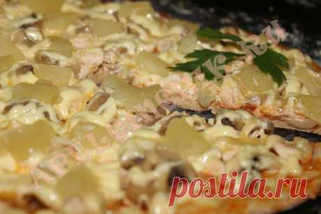 Пицца с курицей и с ананасами | Кулинарные рецепты apelcinchik.ru