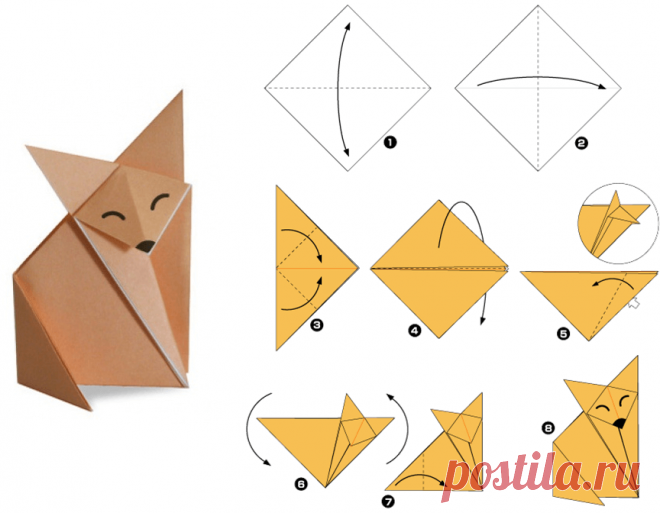 Как сделать из бумаги животных оригами
