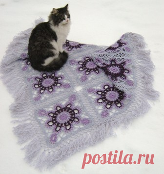 Шаль из мотивов.