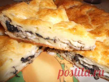 Пирог с грибами, луком и яйцом - Простые рецепты Овкусе.ру